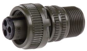 Złącze 2-pinowe Żeński Amphenol Industrial Żeński Swobodne zawieszanie MIL-DTL-5015 rozmiar 10