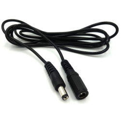 Kabel DC 2,1/5,5 Wtyk-Gniazdo 1,5m Przedłużacz DC