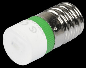MWCE22729 Reflector LED, E10, green, 12 V, 470 mcd, Ø9.7 mm, 160°