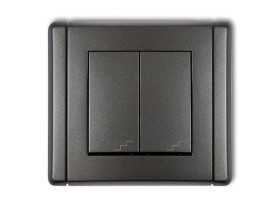 FLEXI Wyłącznik schodowy podwójny grafitowy 11FWP-33 KARLIK