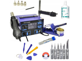 Stacja lutownicza WEP 992D groty topnik otwieracze cyna plecionka