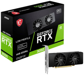 MSI Karta graficzna Nvidia GeForce RTX 3050 LP OC 6 GB GDDR6-RAM PCIe x16 DisplayPort, HDMI NVIDIA G-Sync , Niskoprofilo