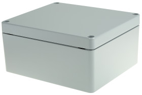 Obudowa Aluminium szerokość zew. 200 mm długość zew. 230 mm wys. zew. 110 mm Fibox IP67 Szary