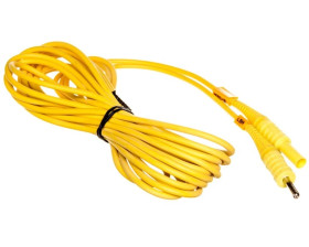 Przewód pomiarowy 5m żółty /wtyki bananowe/ WAPRZ005YECC