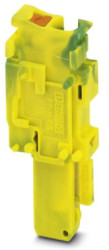 Plug, push-in connection, 0.14-4.0 mm², 1 pole, 24 A, 6 kV, yellow/green, 3210143