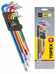 Klucze Torx kolorowe (zestaw 9 szt.) 35D969