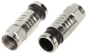 Wtyk F kompresyjny złącze MTC seria 6 Black na kabel RG6 Triset113 / Trishield113 /opakowanie 10szt/