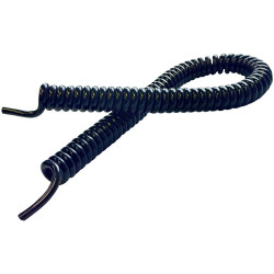 BKL 1506209 Spiral Cable Li12Y11Y Black 400-1600mm 2x0.50mm&#xB2; 1pc