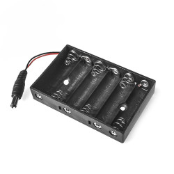 6x AA Battery Holder with DC 5.5/2.1 Jack - 9V
