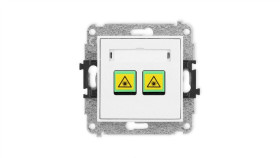 Icon Mechanizm Gniazda Światłowodowego/Optycznego Podwójnego Biały Igop-2