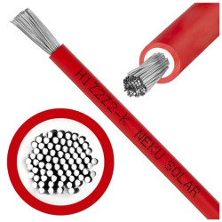 Kabel solarny H1Z2Z2-K PV1-F 1,0/1,5kV 6 czerwony LSOH zewnętrzny, do ziemi NEKU /500m/