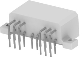 Plug, 14 pole, angled, 2 rows, white, 173860-1