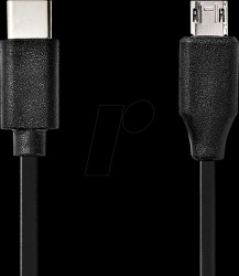 CCGL60750BK10 USB 2.0 cable, C connector > micro B connector, 1 m, black