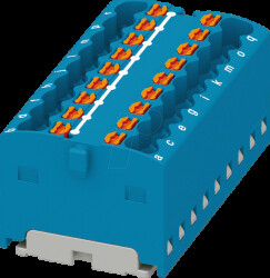 3002876 PTFIX distributor block, 18x1.5, blue