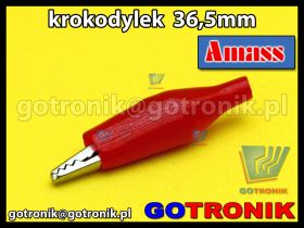 Krokodylek 36,5mm | czerwony