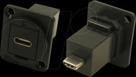 CP30211MB USB adapter FT, 1 x USB C socket &gt; 1 x USB C plug