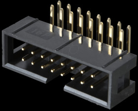 Box connector, 16-pin, angled