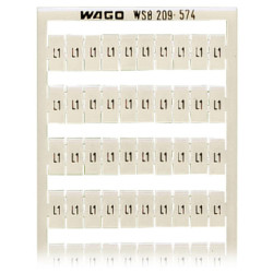 WAGO 209-574 WSB Quick Marker Horizontal (L1) 100ea White