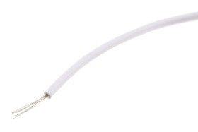 Przewód montażowy 0,33mm² Biały RS PRO MPPE 22 AWG 600 V dł. 100m 7/0,12 mm +105°C UL 1581, UL 758