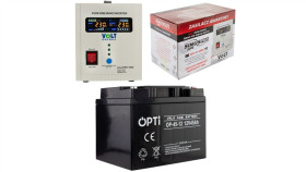 Zestaw Awaryjnego Zasilania Pieca Sinus Pro 12V 500Va Volt + Akumulator Agm...