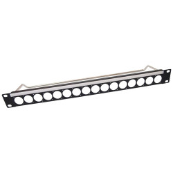 1U 16 Way XLR Feedthrough Rack Mounting Panel M3 Holes CP30151