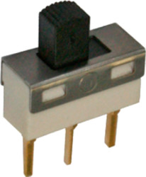 Slide switch, On-On, 1 pole, straight, 3 A/30 V DC, GH36P010000