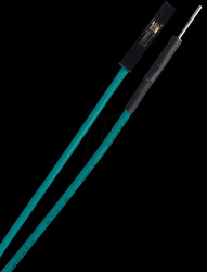 Flexible jumpers, 15 cm, plug/socket, green