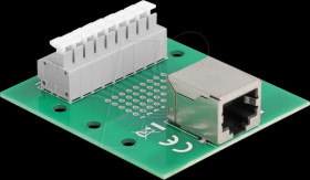 66992 RJ45 jack / terminal block, DIN rail