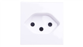 Mosaic Gniazdo Pojedyncze 2P+Z Typ 10 A 250 V Standard Szwajcarski Białe 077506