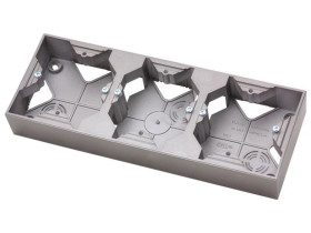 IMPRESJA Puszka instalacyjna 3 potrójna naścienna 32mm tytan PNP-3Y/23 OSPEL