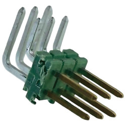 TE Connectivity 825457-5 Ampmodu II Economy Header Right Angle Gold 2 x 5P Green