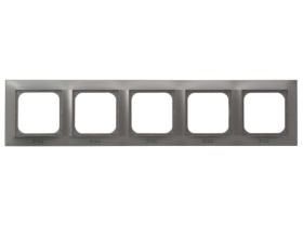 IMPRESJA METALIK Ramka 5 pięciokrotna do wyłączników IP44 tytan RH-5Y/23 OSPEL