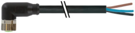 Konektor M8 żeński kątowy z wolnym końcem przewodów 3m 7000-08081-6100300