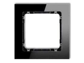 DECO Ramka niestandardowa (1 moduł) - efekt szkła (ramka czarna: spód czarny) czarny 12-12-DRSMN-1 KARLIK