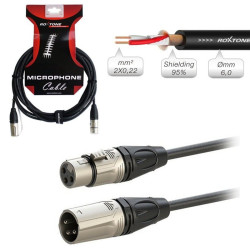 Kabel mikr.1m wtXLR3p gn.XLR3p R ROXTONE