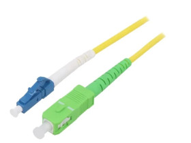 SCA-LCU/OS2-030YL Patch cord światłowodowy OS2 LC/UPC, SC/APC 3m LSZH żółty