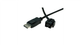 Bachmann Keystone Mini Displayport/Displayport, Zwart