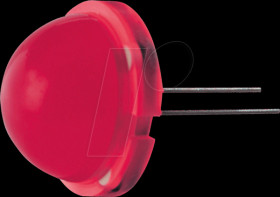DLC2/6SURKD LED, 20 mm, wired, red, 900 mcd, 120°