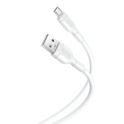 Kabel USB-microUSB 2,1A biały 1m NB212 T-90660 GSM117362 XO
