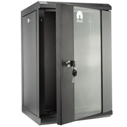 Szafa wisząca RACK 10 cali 9U 300mm czarna NEKU TS