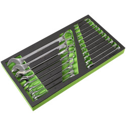 Sealey S01272 Siegen Combination Spanner Set with Tool Tray 19pc