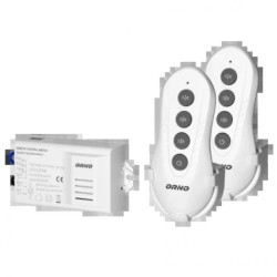 Bezprzewodowy 3-kanałowy sterownik oświetlenia 2 piloty OR-GB-448