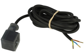 Gniazdo; elektrozaworu; GAN-22LU 2+2PE; 3 tory; format A; poliamid (PA); kątowe 90°; z przewodem 2 mb; śrubowy; 8A; 250V; 0,75mm