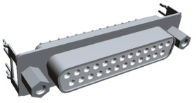 Złącze D-Sub 25-pinowe Żeński Proste Przewlekany raster 2.76mm Złoto