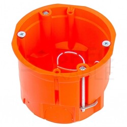 Puszka instalacyjna podtynkowa do nidy fi:60mm (68x61mm) IP30 bezhalogenowa LSOH z wkrętami, głęboka PAWBOL