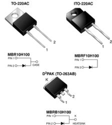 MBRF10H100 High Voltage Schottky Rectifier High Barrier Technology for Improved High Temperature Performance