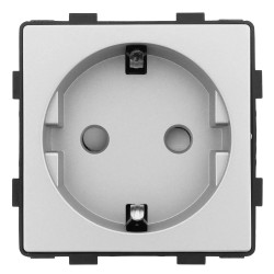 Moduł - gniazdo elektryczne Schuko - szary - Tawoia Glass