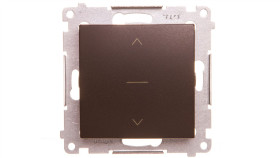 Simon 54 Premium Łącznik Żaluzjowy Trójpozycyjny 1-0-2, Szybkozłącza, Brąz...