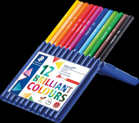 157 SB12 Coloured pencils, 3 mm, ErgoSoft, 12 colours, box