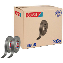 tesa 04688-00006-00 tesaband 4688 standard silver Cloth Tape 50m x 25mm